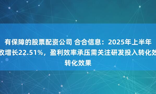 有保障的股票配资公司 合合信息：2025年上半年营收增长22.51%，盈利效率承压需关注研发投入转化效果